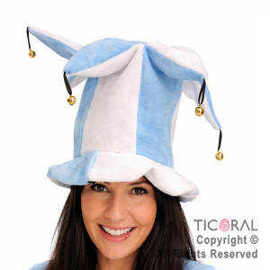 SOMBRERO ARLEQUIN 6 PUNTAS CON CASCABELES ARGENTINA x 1